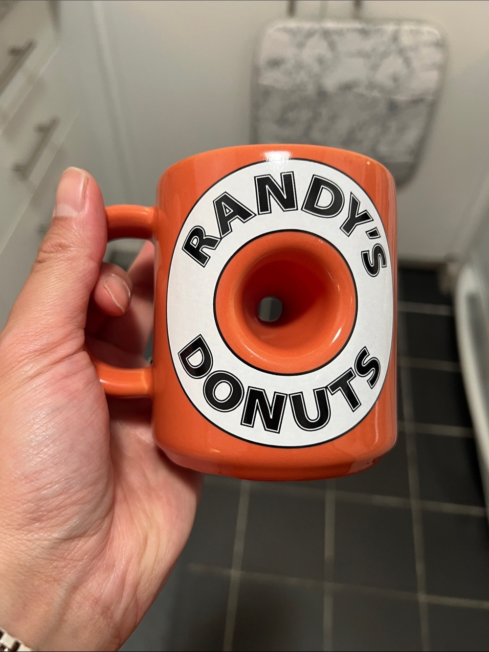 Randy’s Donut Mug Orange Ceramic w/ a Center Hole - NWOT, Make an offer
